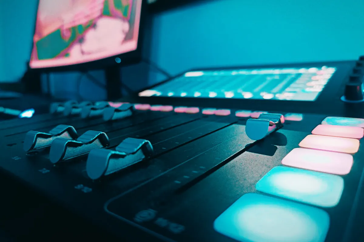RGB pads on the production mixing surface